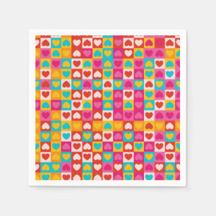 Serviette En Papier Amour en Motif
