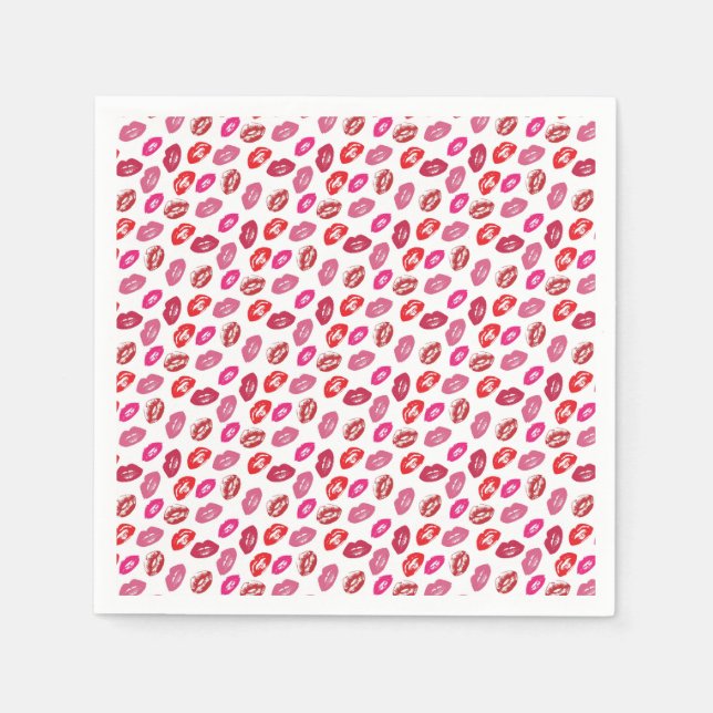 Serviette En Papier Amour Et Baisers (Devant)