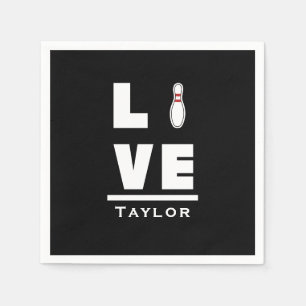 Serviette En Papier Amour Et Vie Tenpin Bowling Ventilateur De Sport