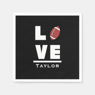 Serviette En Papier Amour Et Vivre Américain Fan De Football