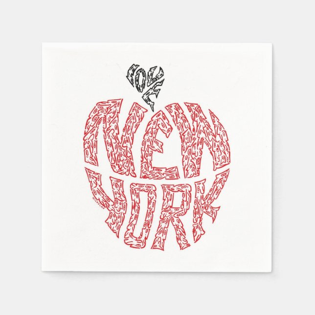 SERVIETTE EN PAPIER AMOUR NEW YORK (Devant)