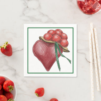 Serviette En Papier Amour noir