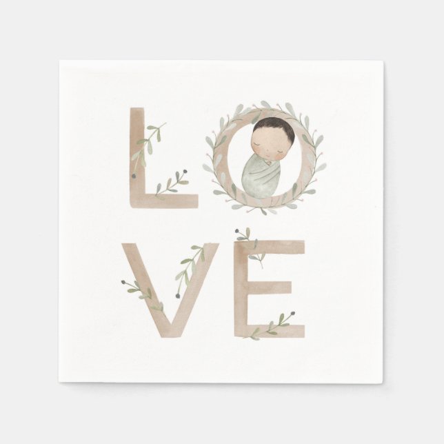 Serviette En Papier Amour | Nouveau bébé (Devant)