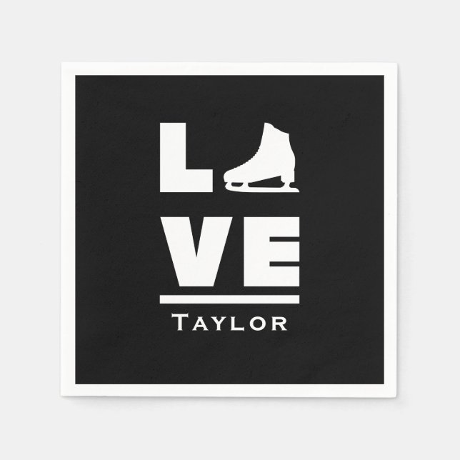 Serviette En Papier Amour Synchrone Et Patinage En Direct (Devant)