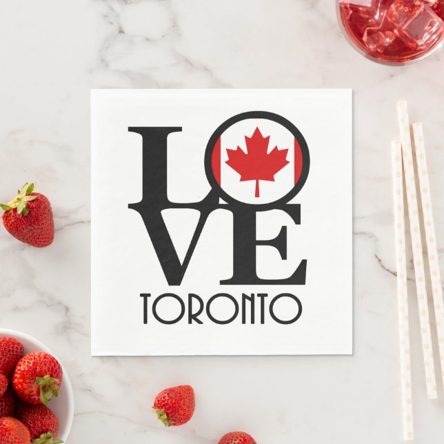 Serviette En Papier Amour Toronto (En situation)