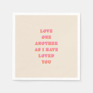 Serviette En Papier Amour Un Autre Jean 13 34 Bible Verse Écriture