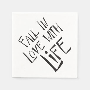 Serviette En Papier Amour Vie Motivation Attitude Napkins