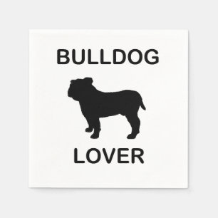 Serviette En Papier amoureux de bulldog