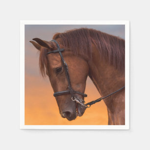 Serviette En Papier Amoureux de cheval Cowboy Équestre Fête occidental