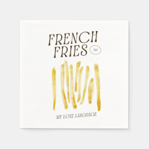Serviette En Papier Amoureux de Fries françaises amusant