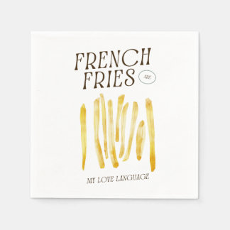 Serviette En Papier Amoureux de Fries françaises amusant