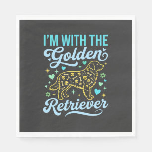 Serviette En Papier Amoureux de Golden Retriever Motif Crâne Halloween