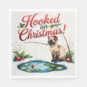 Serviette En Papier Amoureux de la pêche thème de Noël pour les Amoure