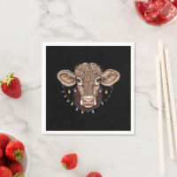 Amoureux de vache de Noël Lumières Ferme Agriculte