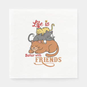 Serviette En Papier Amoureux des chats