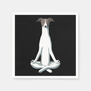 Serviette En Papier Amoureux des chiens   Yoga Italien Greyhound