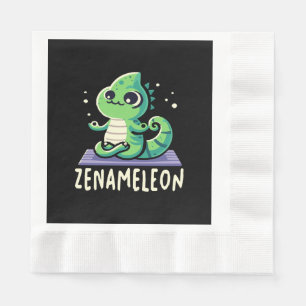 Serviette En Papier Amoureux du caméléon