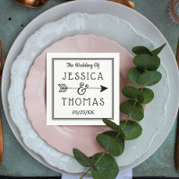 Ampersand noir & blanc et Mariage Flèche tendance