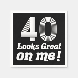 Serviette En Papier Amusant 40e anniversaire pour elle