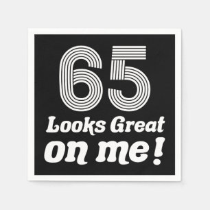Serviette En Papier Amusant 65ème anniversaire pour elle