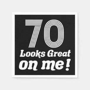 Serviette En Papier Amusant 70e anniversaire pour elle