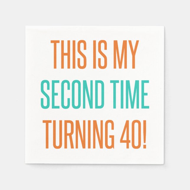 Serviette En Papier Amusant 80ème anniversaire pour les femmes (Devant)