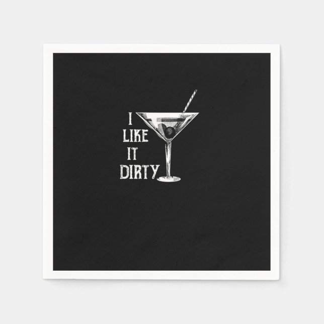 Serviette En Papier Amusant de vin Je l'aime sale (Devant)