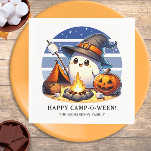 Serviette En Papier Amusant Ghost Camping Halloween Happy Camp-o-ween