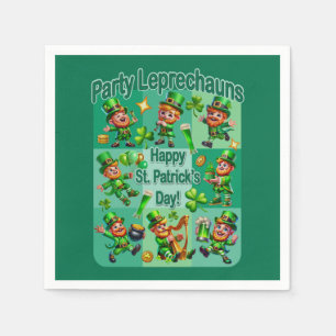Serviette En Papier Amusant jour de la Saint-Patrick "Lutins de fête" 