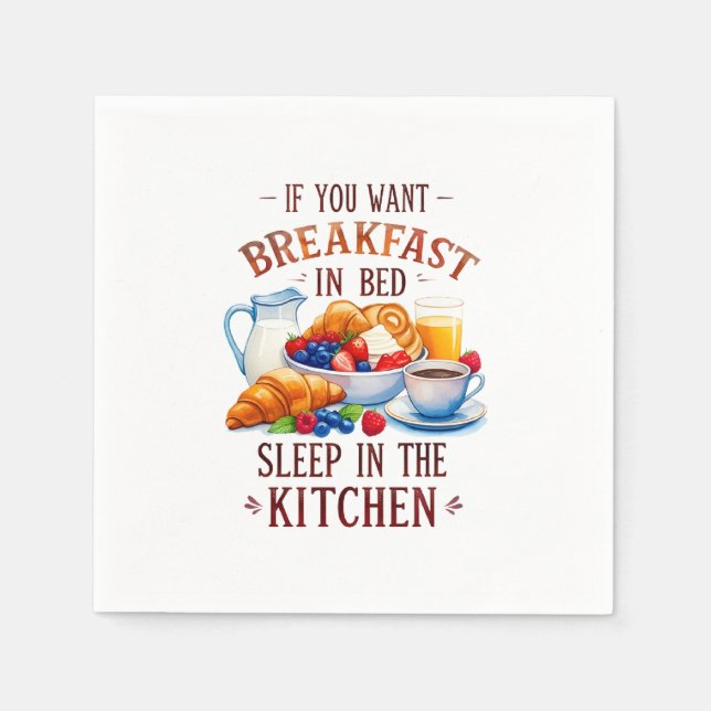 Serviette En Papier Amusant Petit Déjeuner Conception de nourriture (Devant)