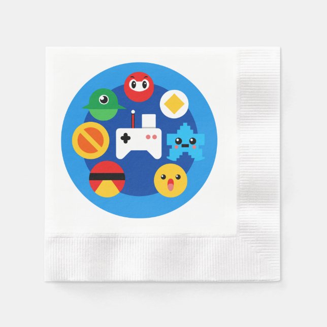 Serviette En Papier Amusant Retro Arcade (Devant)