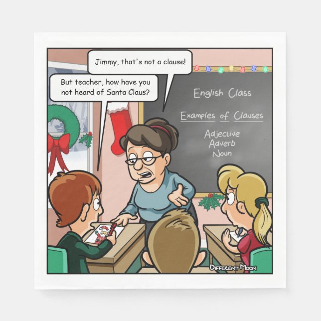 Serviette En Papier Amusant Santa Claus jeu de Noël (Devant)