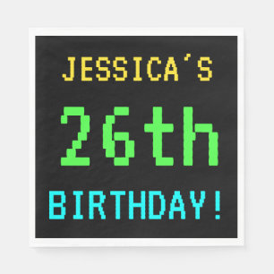 Serviette En Papier Amusant Vintage/Retro jeu vidéo Look 26e anniversa