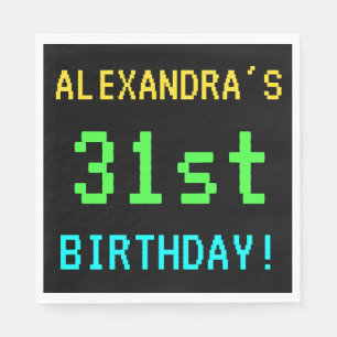 Serviette En Papier Amusant Vintage/Retro Jeu vidéo Look 31e anniversa