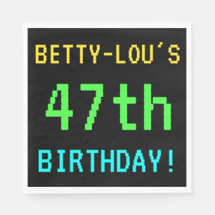Serviette En Papier Amusant Vintage/Retro jeu vidéo Look 47e annivers