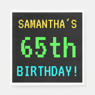 Serviette En Papier Amusant Vintage / Retro Jeu vidéo Look 65e anniver