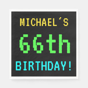 Serviette En Papier Amusant Vintage / Retro Jeu vidéo Look 66e anniver