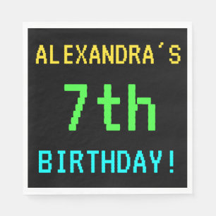 Serviette En Papier Amusant Vintage/Retro Jeu vidéo Look 7e anniversai