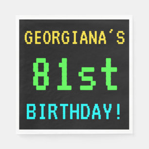 Serviette En Papier Amusant Vintage/Retro Jeu vidéo Look 81e annivers