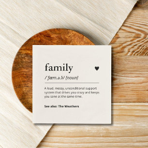 Serviette En Papier Amusante Famille Personnalisée Définition Dîner Mo