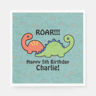 Serviette En Papier Amusement de dinosaure