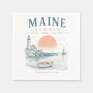 Serviette En Papier Amusement d'été dans le Maine Thunder_Cove