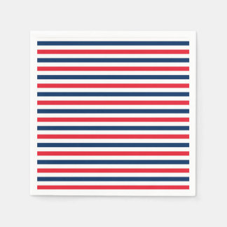 Serviette En Papier Amusement Rouge Blanc & Bleu Fête Patriotique de l