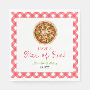 Serviette En Papier Amusez-vous ! Pizza fête d'anniversaire