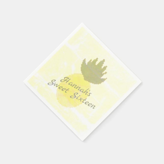 Serviette En Papier Ananas (Coin)