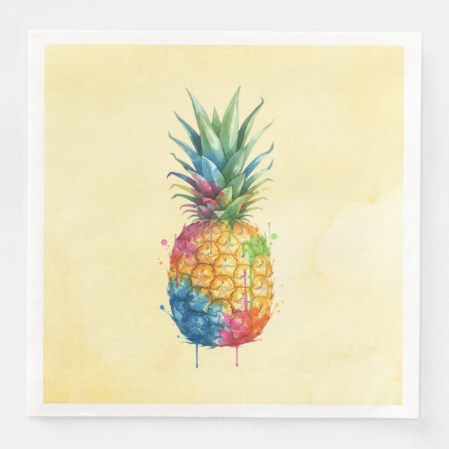 Serviette En Papier Ananas (Devant)