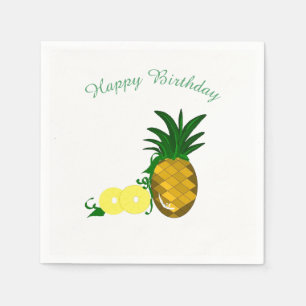 Serviette En Papier Ananas avec anneaux