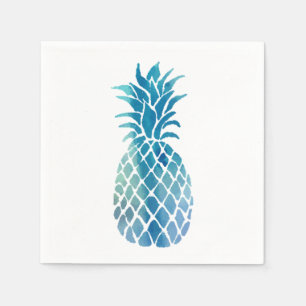 Serviette En Papier ananas bleu