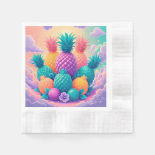 Serviette En Papier Ananas coloré