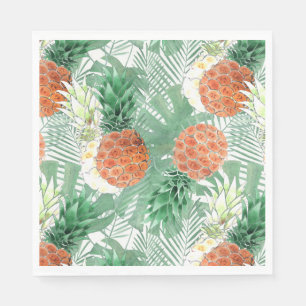 Serviette En Papier Ananas, couple doux,